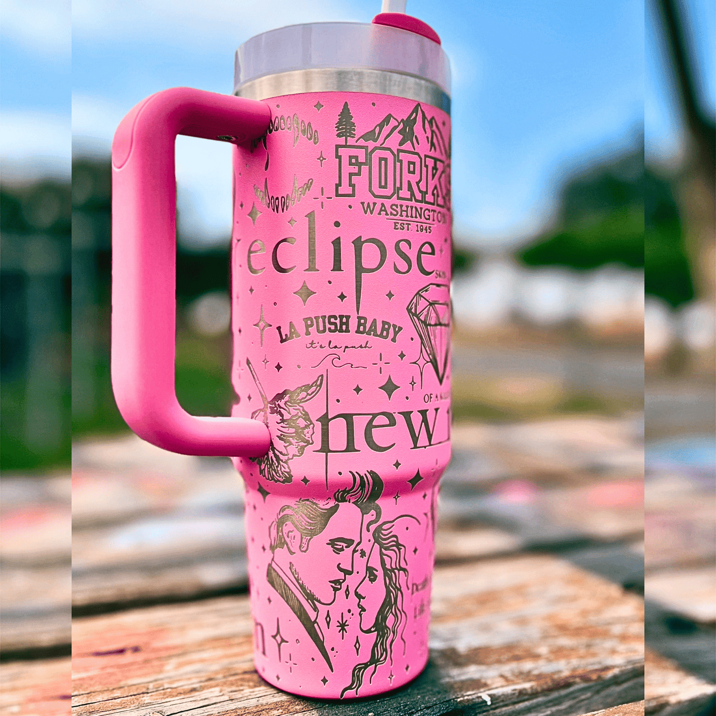 Exclusivo: Garrafa Térmica 1.2L Edição Especial Crepúsculo Twilight Customizada Gravação Laser + *BRINDE 1x Chaveiro Exclusivo* - EDIÇÃO LIMITADA