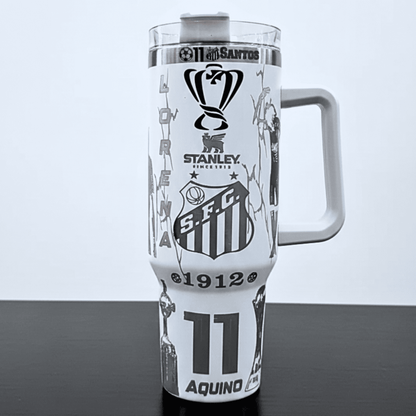 Exclusivo: Garrafa Térmica 1.2L Edição Especial Santos Customizada Gravação Laser + *BRINDE 1x Chaveiro Exclusivo* - EDIÇÃO LIMITADA