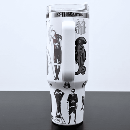 Exclusivo: Garrafa Térmica 1.2L Edição Especial Santos Customizada Gravação Laser + *BRINDE 1x Chaveiro Exclusivo* - EDIÇÃO LIMITADA