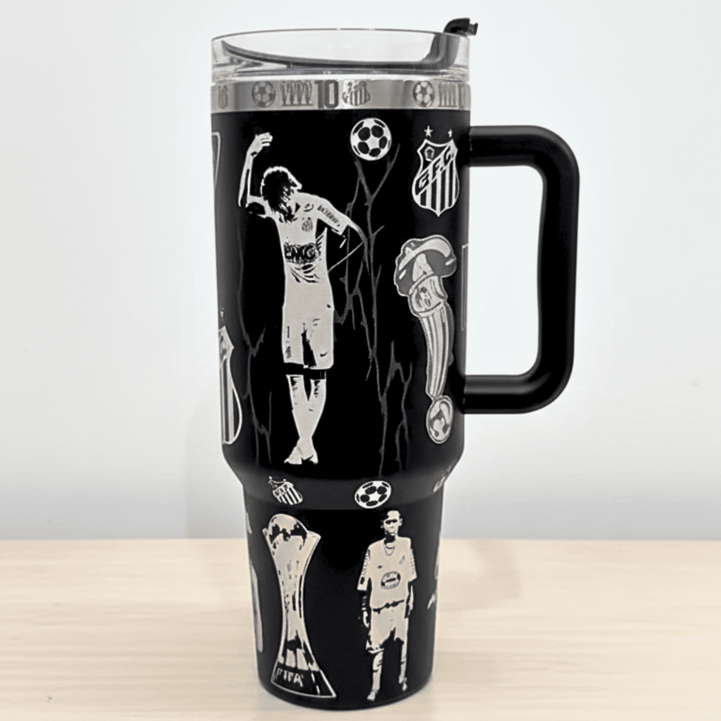 Exclusivo: Garrafa Térmica 1.2L Edição Especial Santos Customizada Gravação Laser + *BRINDE 1x Chaveiro Exclusivo* - EDIÇÃO LIMITADA