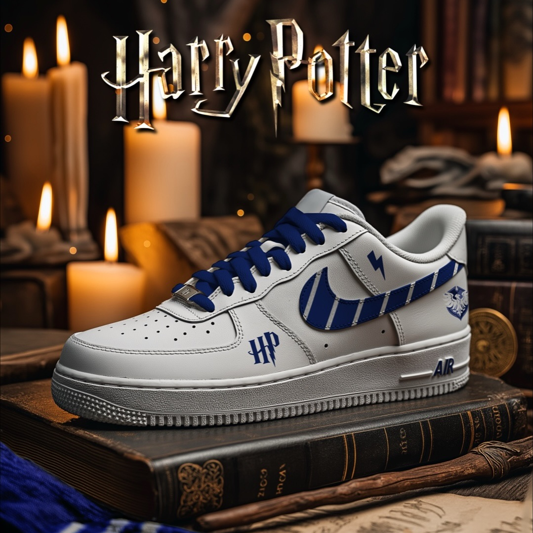 Exclusivo: Tênis NK Air Force e Dunk Low White Customizados de HP + *BRINDE 1x Caneca Oficial* - EDIÇÃO LIMITADA