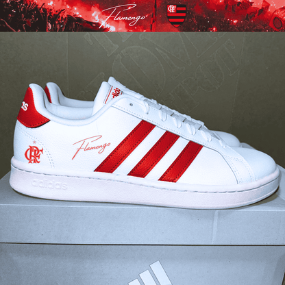 Exclusivo: Tênis Grand Court e VL Court 3.0 Signature Customizado do Mengão CRF + *BRINDE 1x Caneca Oficial* - EDIÇÃO LIMITADA