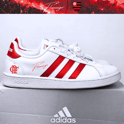 Exclusivo: Tênis Grand Court e VL Court 3.0 Signature Customizado do Mengão CRF + *BRINDE 1x Caneca Oficial* - EDIÇÃO LIMITADA