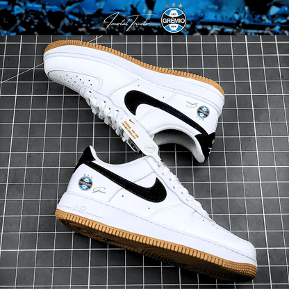 Exclusivo: Tênis Air Force White Black Obsidian Signature Customizado do Grêmio + *BRINDE 1x Caneca Oficial* - EDIÇÃO LIMITADA